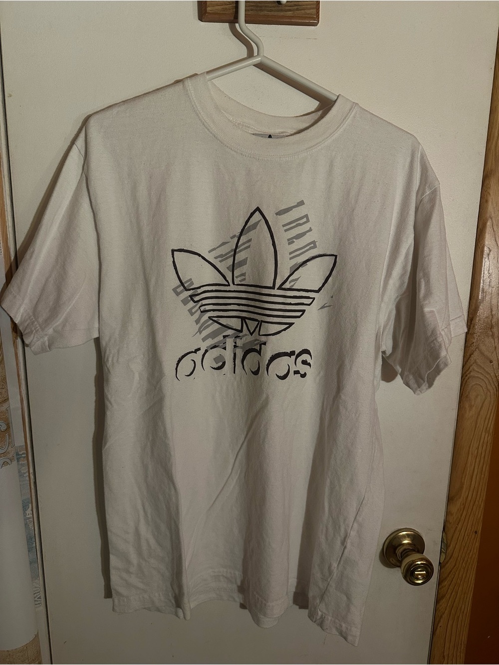 adidas White Short Sleeve Trefoil Graphic Tee